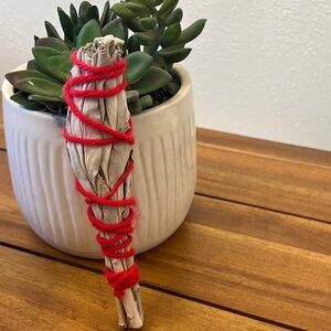 Red Wrapped Sage Bundle